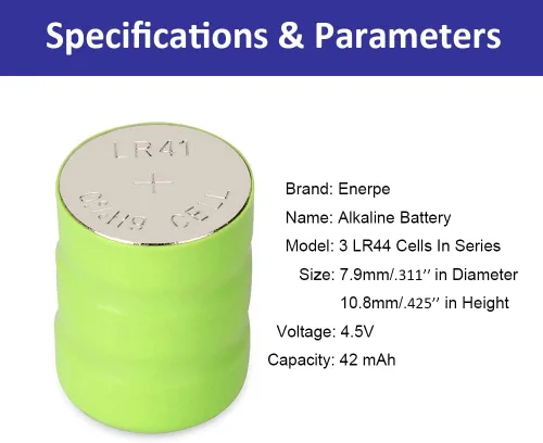 Miniatura 4 de Paquete de 10 baterías de repuesto 3AG3 / 3LR41 / 3x392 de 4.5 V para todos los cartuchos láser de visión