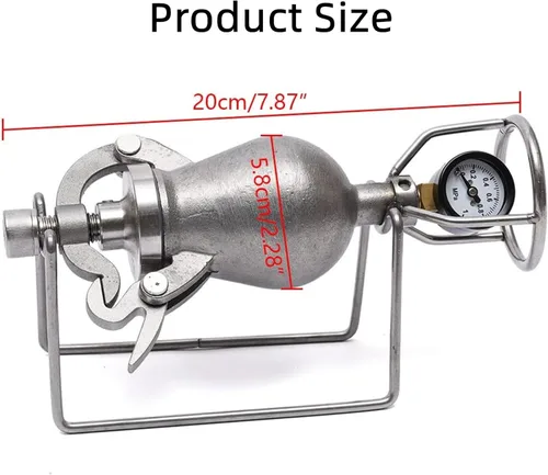 Miniatura 2 de Máquina de palomitas de maíz de aire caliente, máquina de palomitas de maíz de alta presión, de acero inoxidable, calentador de fuego, para fiesta