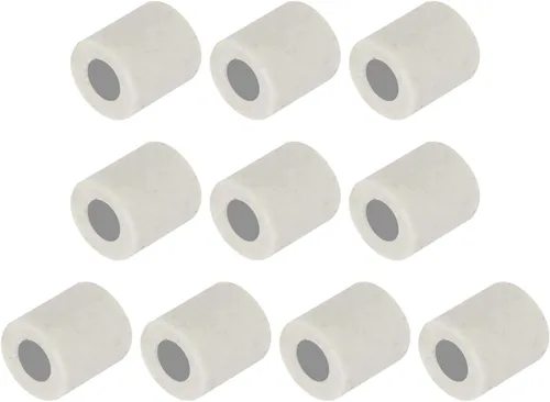 uxcell 10 unids 0.079 in diámetro tubo de cerámica aislado cable electrónico paquete de aislamiento térmico protección de un solo orificio, 0.157 in