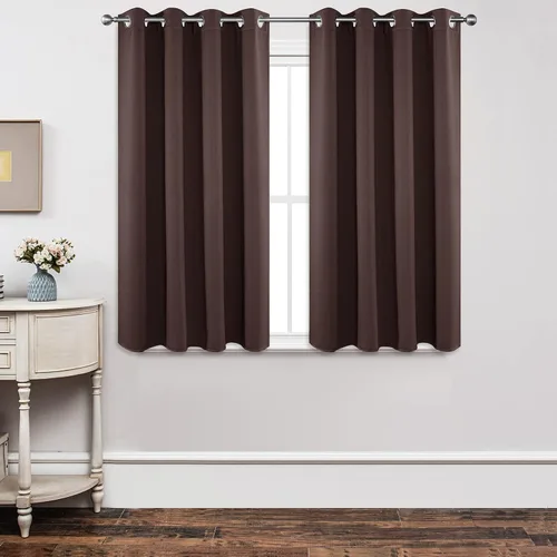 Miniatura 81 de Joydeco - Juego de 2 paneles de cortinas opacas de 63 pulgadas, 2 cortinas largas con aislamiento térmico burg, cortinas de oscurecimiento
