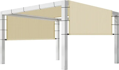 Toldo para pérgola de 7 x 36 pies, para patio, terraza, porche, patio trasero, glorieta, funda de repuesto con ojales espaciados, varillas con peso,