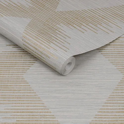 Miniatura 2 de Superfresco Easy Serenity Geo - Papel pintado neutro y dorado