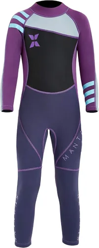 Miniatura 16 de DIVE & SAIL Traje de neopreno de 0.098 in para niños, manga larga, protección UV, traje de baño térmico