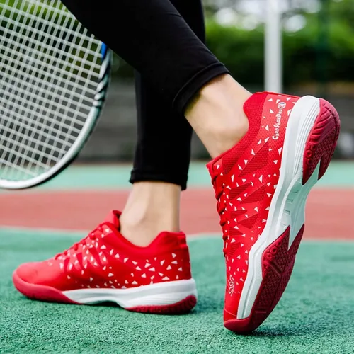Miniatura 5 de Jakcuz Zapatos de tenis de bádminton para hombres y mujeres, zapatos de raqueta, tenis de voleibol para entrenamiento de cancha en interiores