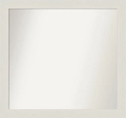 Miniatura 432 de Amanti Art Espejo de baño blanco para sobre el fregadero, 24 x 24 pulgadas, hecho a medida, espejo de tocador cuadrado blanco estrecho, marco