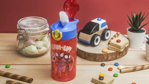 Miniatura 10 de Zak Designs Marvel Spider Man - Botella de agua para niños con cubierta de boquilla y aro de transporte, hecha de plástico duradero, diseño