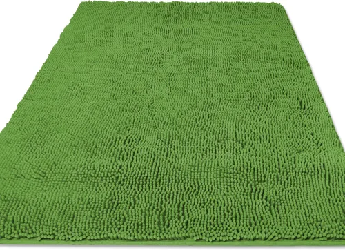 Miniatura 169 de Yeaban Alfombra de pasillo de baño de 24 x 72 pulgadas, antideslizante, alfombra de baño larga de felpilla gruesa, absorbente y lavable, alfombra
