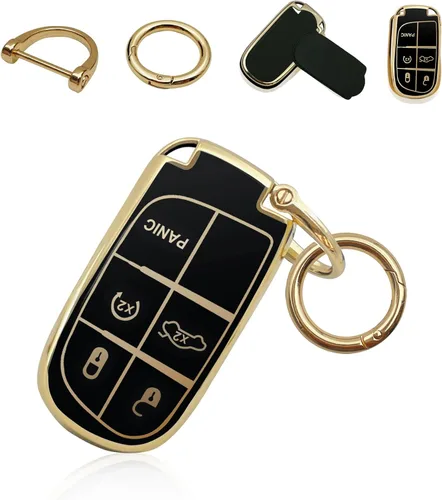 Miniatura 13 de Funda para Llavero de Llave Jeep, Llavero Funda Suave de Protección Completa Carcasa para Llave, Accesorios de Automóvil para Hombres, Niñas, Rojo