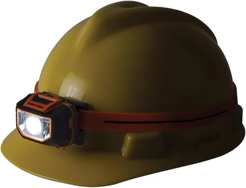 Miniatura 4 de Klein Tools Luz LED 56220, faro de casco duro, luz de inundación y foco se inclina 45 grados, correa antideslizante, para trabajo y senderismo al