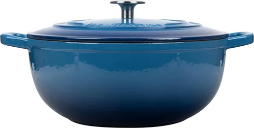 Miniatura 6 de EDGING CASTING Olla Holandesa de Hierro Fundido Esmaltado con Tapa para Hornear Pan de Masa Madre, Ollas Holandesas para Pan, Ollas de Cocina, 5