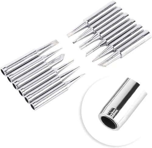 Miniatura 4 de 12 Uds 900M-T Serie Base de cobre Le/ad - Hierro galvanizado y puntas de hierro de soldadura reemplazables Set de estación de soldadura de baja