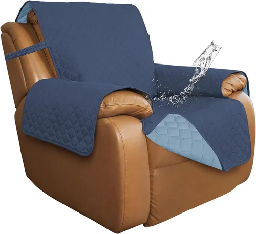 Miniatura 24 de ISSUNTEX Fundas de sofá de dos plazas con doble protección 100% impermeables para sala de estar, fundas para sofá de 2 cojines, protector de muebles