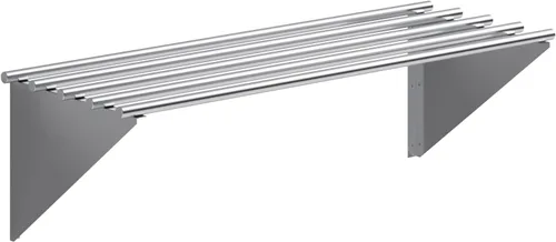 Miniatura 9 de AmGood Estante tubular de pared de acero inoxidable NSF de 18 pulgadas x 72 pulgadas Estantería de metal resistente para electrodomésticos