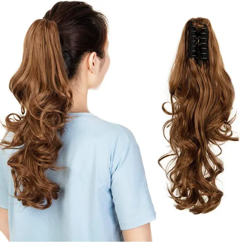 Miniatura 12 de Fut - Extensiones de pelo largo y lacio con broche, cola de caballo para mujer (21 pulgadas)