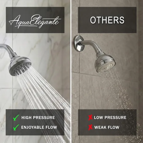 Miniatura 2 de Cabezal de ducha que aumenta la presión, cabezal de ducha de alta presión que ahorra agua, lo mejor para duchas de bajo flujo, 2.5 GPM - níquel