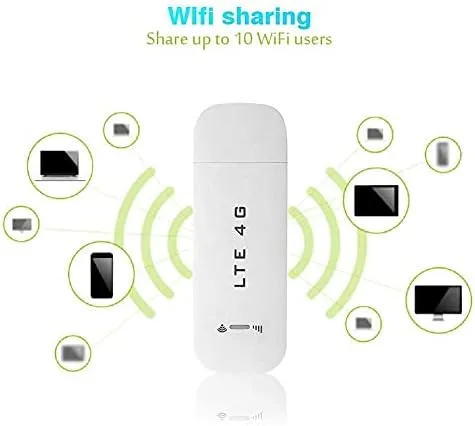Miniatura 5 de Adaptador de red USB 4G LTE de alta velocidad enrutador de punto de acceso, comparte hasta 8 usuarios Plug and Play para el sudeste asiático, África
