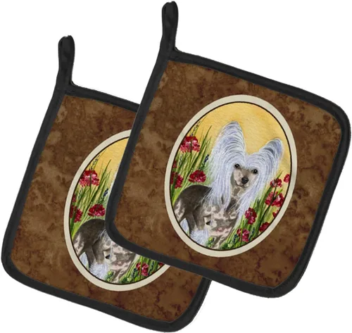 Miniatura 286 de Caroline's Treasures SS8617PTHD - Juego de soportes para ollas de cocina resistentes al calor, almohadillas calientes para horno para cocinar, Husky