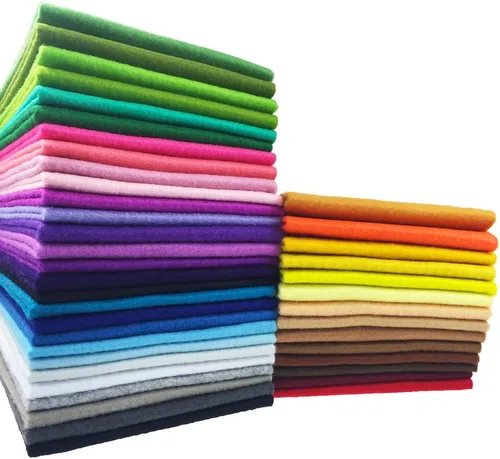 Miniatura 12 de flic-flac, 42 piezas de tela de fieltro suave de 1.4mm de espesor, pack de fieltro de colores surtidos para manualidades DIY, cuadrados de costura
