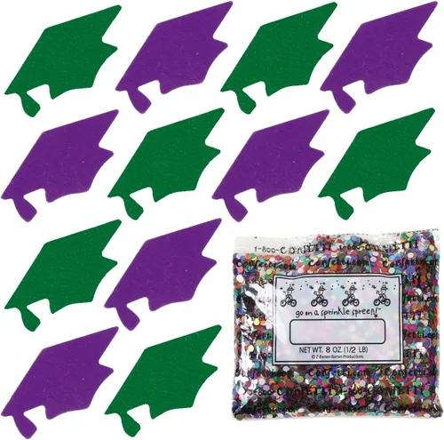 Miniatura 137 de Confetti Grad Cap Negro, Azul Marino Combo - 2 bolsas de media onza (1 oz)