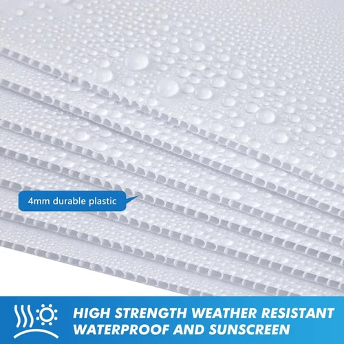 Miniatura 3 de Pinkunn 24 Pack Corrugated Plastic Board 3/16 Inch Thick Poster Sheet Waterproof Board Sheets Blank Yard Signs for Indoor and Outdoor Use, Party