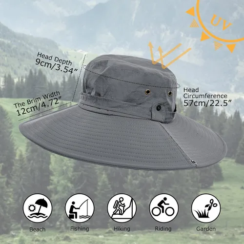 Miniatura 4 de Surblue Sombrero de ala ancha con protección solar UV para pesca, senderismo, camping