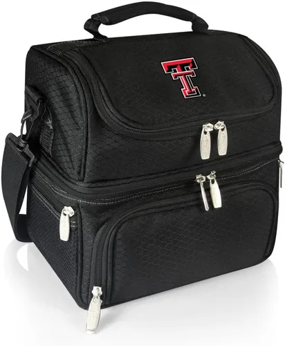 PICNIC TIME NCAA Nebraska Cornhuskers Pranzo - Lonchera aislada con juego de pícnic, bolsa enfriadora para el almuerzo Negro
