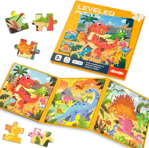 Miniatura 16 de Rompecabezas magnéticos para niños de 4 a 8 años, libro de rompecabezas de imanes de dibujos animados 3 en 1 para niños pequeños, juguetes de viaje