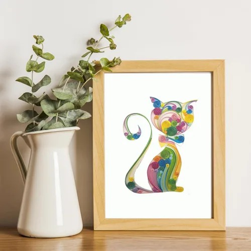 Miniatura 2 de Bonita tarjeta de gato, tarjeta de gatito de animal para el día de la madre, día del padre, feliz cumpleaños, condolencias conmemorativas
