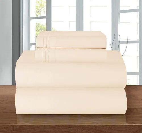 Miniatura 10 de Elegant Comfort - Juego de sábanas de 4 piezas de microfibra, 1500 hilos, sin arrugas, sábana bajera elástica, esquinas tipo bolsillos profundos