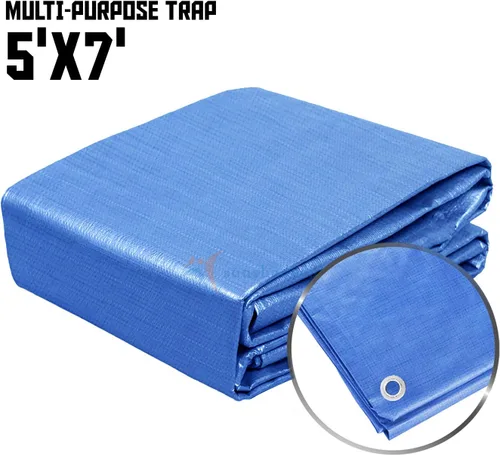 Miniatura 7 de TANG Sunshades Depot - Lona de protección solar, color azul, plateado, blanco y marrón, 10
