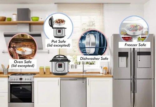 Miniatura 6 de TeamFar Molde para pasteles de 8 pulgadas, moldes redondos de acero inoxidable con tapas, saludable y resistente, apto para lavavajillas y fácil