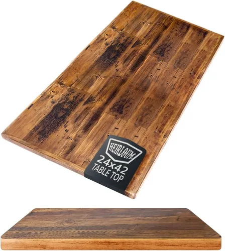 Miniatura 35 de Mesa de madera recuperada, pieza de madera reciclada rústica perfecta para cocinas, comedor y mesas auxiliares