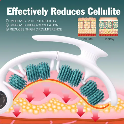 Miniatura 3 de Herramienta de masaje para celulitis, masajeador de drenaje linfático para muslos, piernas y glúteos, rodillo anticelulítico con asas desmontables