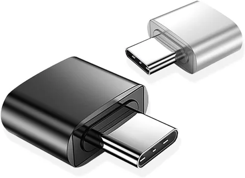 Mepsies Adaptador USB C a USB (paquete de 2), adaptador USB C OTG, convertidor tipo C a USB-A, compatible con iPhone 17/16/15, Galaxy S25/S24/S23,