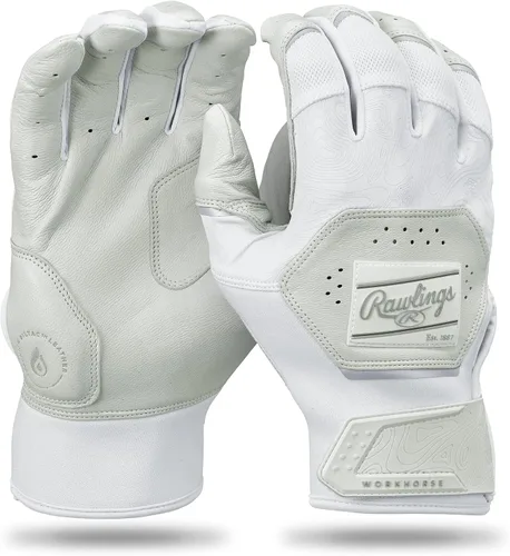 Rawlings Rawlings - Guantes de bateo de béisbol Workhorse | Tallas para adultos | Varios colores blanco/blanco