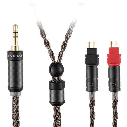 Miniatura 9 de Cable equilibrado de 0.098 pulgadas compatible con auriculares Sennheiser HD650, HD600, HD580, HD660S, HD660S2, HD58X, HD6XX de 16 núcleos chapados