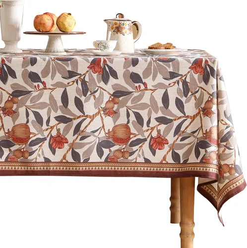 Miniatura 21 de patdrea - Mantel de lino floral, grueso, decorativo y francés para mesas rectangulares o cuadradas, para cocina y comedor, 55 x 79 pulgadas