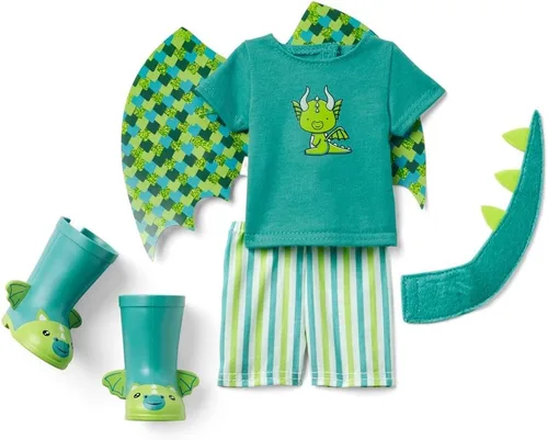 Miniatura 6 de American Girl WellieWishers - Muñeca Bryant de 14.5 pulgadas con camiseta, pantalones cortos, alas de dragón y cola y botas, para mayores de 4 años