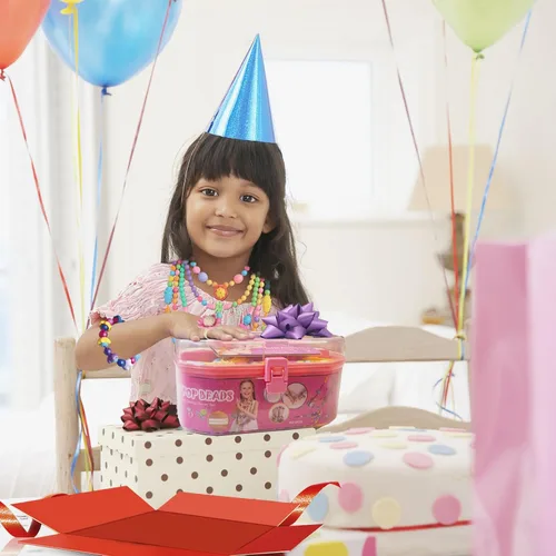 Miniatura 6 de BIRANCO. Pop Beads, juguete para hacer joyas, artes y manualidades para niñas de 3 a 8 años, juguetes de cuentas a presión con caja