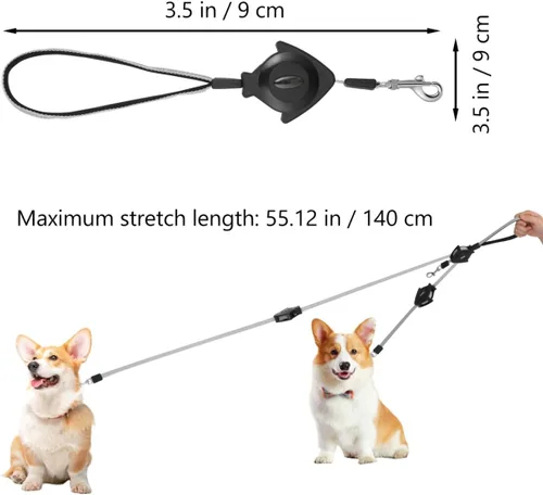 Miniatura 7 de Alipis Correa retráctil para perros pequeños, cuerda de tracción telescópica automática con mango ergonómico, agarre cómodo para entrenamiento