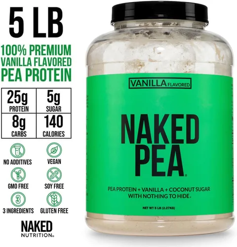 Miniatura 3 de Naked Nutrition - Proteína de chícharo aislado de granjas norteamericanas, 5 libras
