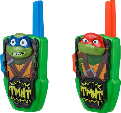 Miniatura 7 de Walkie Talkies de tortugas ninja mutantes adolescentes para niños, juguetes libres de estática, para interiores y exteriores, para niños