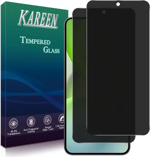Miniatura 8 de KAREEN Paquete de 2 protectores de pantalla de privacidad para Samsung Galaxy S23 FE 5G / A54 5G anti espía privado de vidrio templado