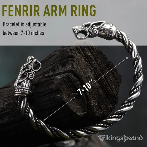 Miniatura 4 de VikingsBrand Handmade Stainless Steel Thors Hammer Necklace with Wolf Heads Mjolnir Pendant Viking Gifts for Men Norse Jewelry for Men Authentic