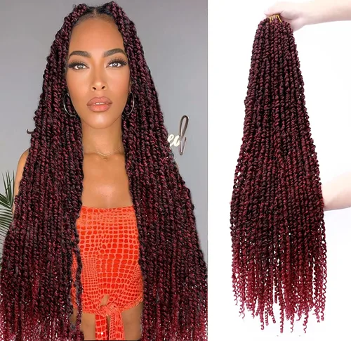 Miniatura 27 de Cabello Corto PassionTwist de 8 Pulgadas Cabello Pre-retorcido Passion Twists Cabello de Ganchillo Pre-enrollado Cabello Rizado de Ganchillo para 1b