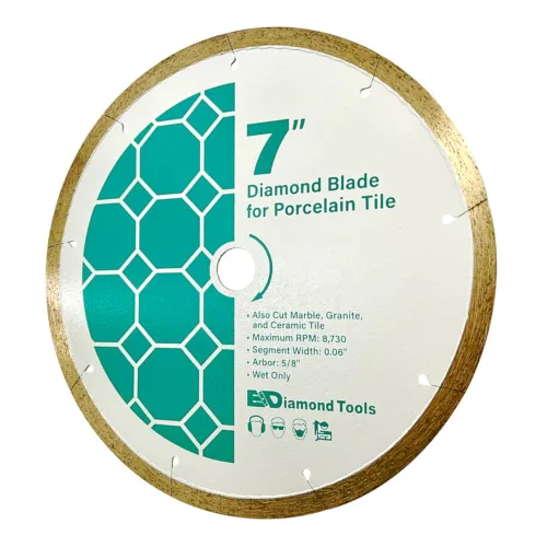 Miniatura 2 de Hojas de sierra de diamante de 7" para azulejos de porcelana, cerámica y azulejos de piedra, eje de 5/8" Hoja de azulejos de porcelana