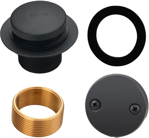 Kit de conversión de conjunto de molduras de tina punta y punta Hidrop, kit de reemplazo de drenaje de bañera con placa frontal de desbordamiento de