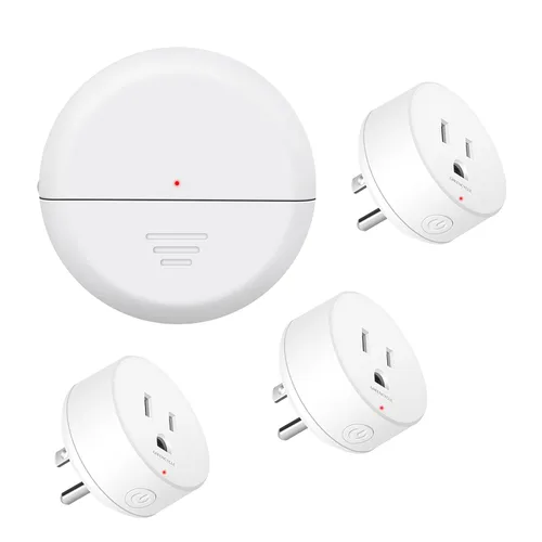 Miniatura 30 de Toma de control remoto, interruptor de luz y enchufe remoto greencycle con interruptor de luz inalámbrico, rango de 500 pies, no necesita cableado