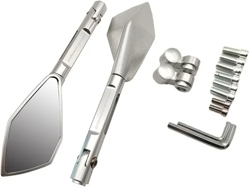 Miniatura 11 de Accesorios para espejos retrovisores de motocicleta, espejos laterales CNC negro para Kawasaki Ninja 250 Ninja 300R Z250 Z300 VERSYS 300X