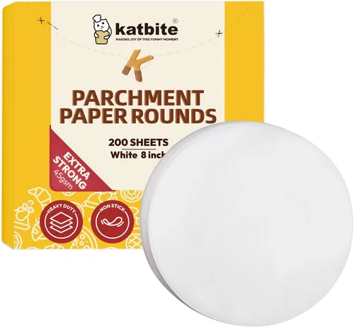 Miniatura 8 de Katbite - Rondas de papel pergamino de servicio pesado de 4 pulgadas, 200 piezas de rondas de papel pergamino para masas, uso para hornear pequeños